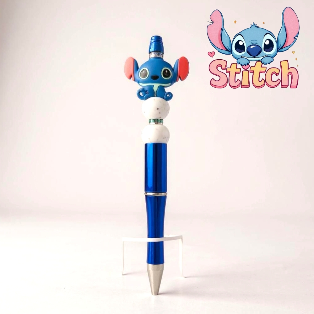 Disney's Stitch & Angel Beaded Rhinestone Pen Set - Gift Box Included - Picture 3 of 11